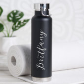 Moderne Minimalistische Script Gepersonaliseerd Waterfles