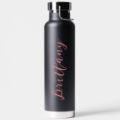 Moderne Minimalistische Script Gepersonaliseerd Waterfles