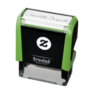 Moderne Minimalistische Script Handtekening Aangep Zelfinktende Stempel