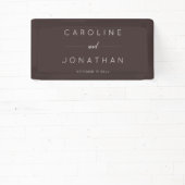Moderne Minimalistische Script Herfst Bruine Aange Spandoek (Insitu)