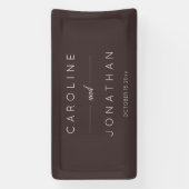 Moderne Minimalistische Script Herfst Bruine Aange Spandoek (Verticaal)