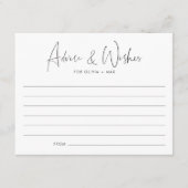 Moderne Minimalistische Script Kaart met Wensen (Voorkant)