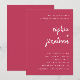 Moderne Minimalistische Script   Koppel Bruisfeest Kaart