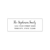 Moderne Minimalistische Script Naam Aangepast Reto Zelfinktende Stempel (Design)