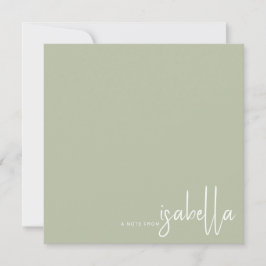 Moderne Minimalistische Script Naam Notitie Van Sa Notitiekaartje
