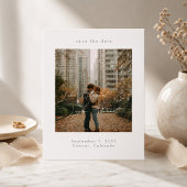 Moderne Minimalistische Script Over Foto Bruiloft Save The Date