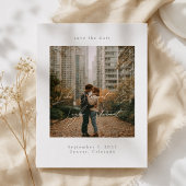 Moderne Minimalistische Script Over Foto Bruiloft Save The Date