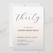 Moderne Minimalistische Script Parel 30e Verjaarda Kaart (Voorkant)