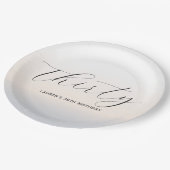 Moderne Minimalistische Script Parel 30e Verjaarda Papieren Bordje (Gekanteld)