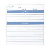 Moderne minimalistische script periwinkle Blue Rec Notitieblok (Voorkant)