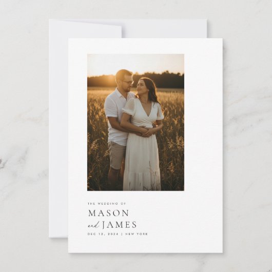 Moderne Minimalistische Script QR Code Foto Budget Kaart (Voorkant)