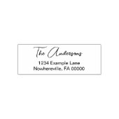 Moderne Minimalistische Script Retouradres Zelfinktende Stempel (Design)