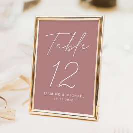 Moderne Minimalistische Script Stof Roze Huwelijk Kaart