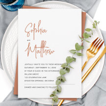 Moderne Minimalistische Script Terracotta | Trouwe