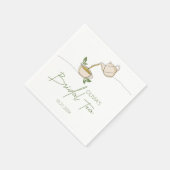 Moderne Minimalistische Script Thee Party Bruidsui Servet (Hoek)