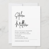 Moderne Minimalistische Script | Trouwen Kaart (Voorkant)