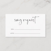 Moderne Minimalistische Script Trouwlied Verzoek Informatiekaartje (Voorkant)