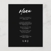 Moderne Minimalistische Script Trouwmenu Kaarten (Voorkant)