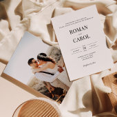 Moderne Minimalistische Script Typografie Foto Bru Kaart