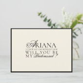 Moderne Minimalistische Script Uitnodigingskaart v Kaart (Staand voorkant)