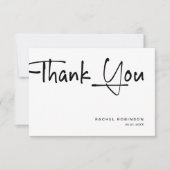 Moderne Minimalistische Script Volwassenen Verjaar Bedankkaart (Voorkant)