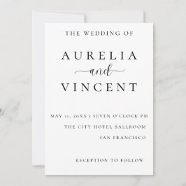 Moderne Minimalistische Script Weddenkaart Feestdagenkaart