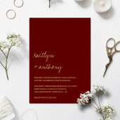 Moderne Minimalistische Script Wedding Real Folie Uitnodiging