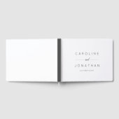 Moderne Minimalistische Script Witte Aangepaste Tr Gastenboek (Volledig)