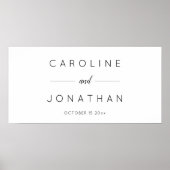 Moderne Minimalistische Script Witte Aangepaste Tr Poster (Voorkant)