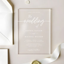 Moderne Minimalistische Script Witte Trouwdag