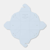 Moderne Minimalistische Script Zachte Blauwe Trouw Bedankdoosjes (Uitgevouwen)