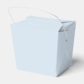 Moderne Minimalistische Script Zachte Blauwe Trouw Bedankdoosjes (Achterkant)