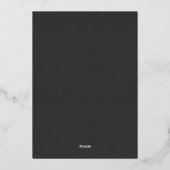 Moderne Minimalistische Script Zestig 60ste Verjaa Folie Uitnodiging (Achterkant)