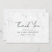 Moderne, minimalistische scriptbruiloft bedankkaart (Voorkant)