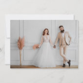 Moderne, minimalistische scriptbruiloft bedankkaart (Voorkant)