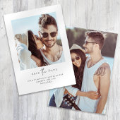 Moderne, minimalistische scriptbruiloft save the date