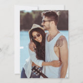 Moderne, minimalistische scriptbruiloft save the date (Achterkant)