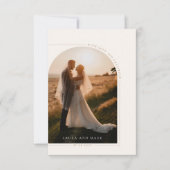 Moderne, minimalistische scriptfoto Hartelijk dank Bedankkaart (Voorkant)