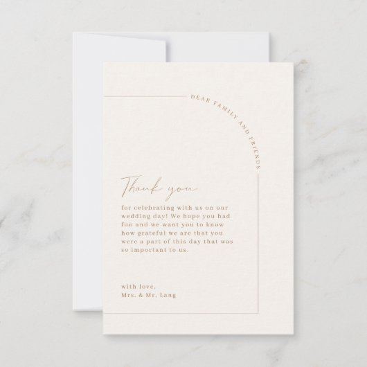 Moderne, minimalistische scriptfoto Hartelijk dank Bedankkaart (Achterkant)