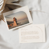 Moderne, minimalistische scriptfoto Hartelijk dank Bedankkaart