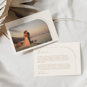 Moderne, minimalistische scriptfoto Hartelijk dank Bedankkaart