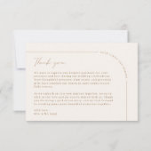 Moderne, minimalistische scriptfoto Hartelijk dank Bedankkaart (Achterkant)