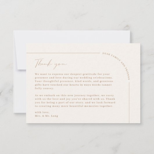 Moderne, minimalistische scriptfoto Hartelijk dank Bedankkaart (Achterkant)