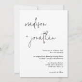 Moderne, minimalistische scriptfoto klassieke brui kaart (Achterkant)