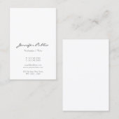 Moderne minimalistische scriptglans Euro Size Vert Visitekaartje (Voorkant / Achterkant)