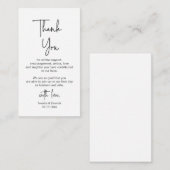 Moderne Minimalistische Scriptie, Huwelijk Bedankt Informatiekaartje (Voorkant / Achterkant)