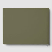 Moderne Minimalistische Scriptie Huwelijk Olive Mo Gastenboek (Achterkant)