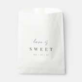 Moderne Minimalistische Scriptie Liefde is Zoet Br Bedankzakje (Voorkant)