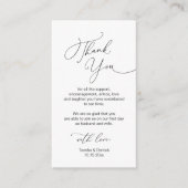 Moderne Minimalistische Scriptie, Trouw Bedankt  B Informatiekaartje (Voorkant)