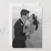 Moderne, minimalistische scriptkalligrafie foto-br bedankkaart (Achterkant)